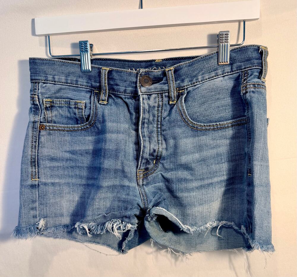 American Eagle Outfitters Button Fly Cutoff Denim Shorts Size 4